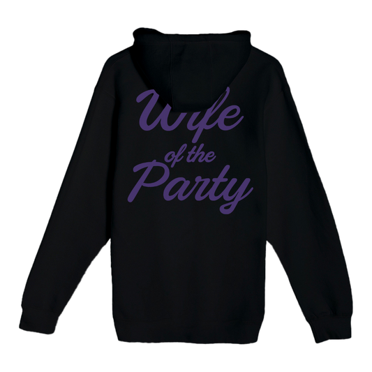 Wife of The Party Black Zip Hoodie
