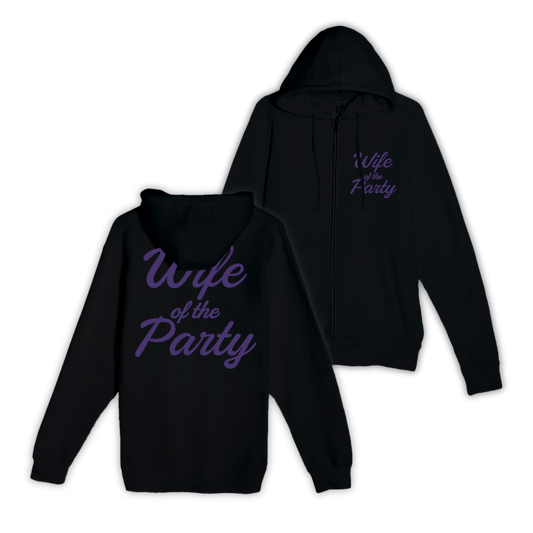 Wife of The Party Black Zip Hoodie