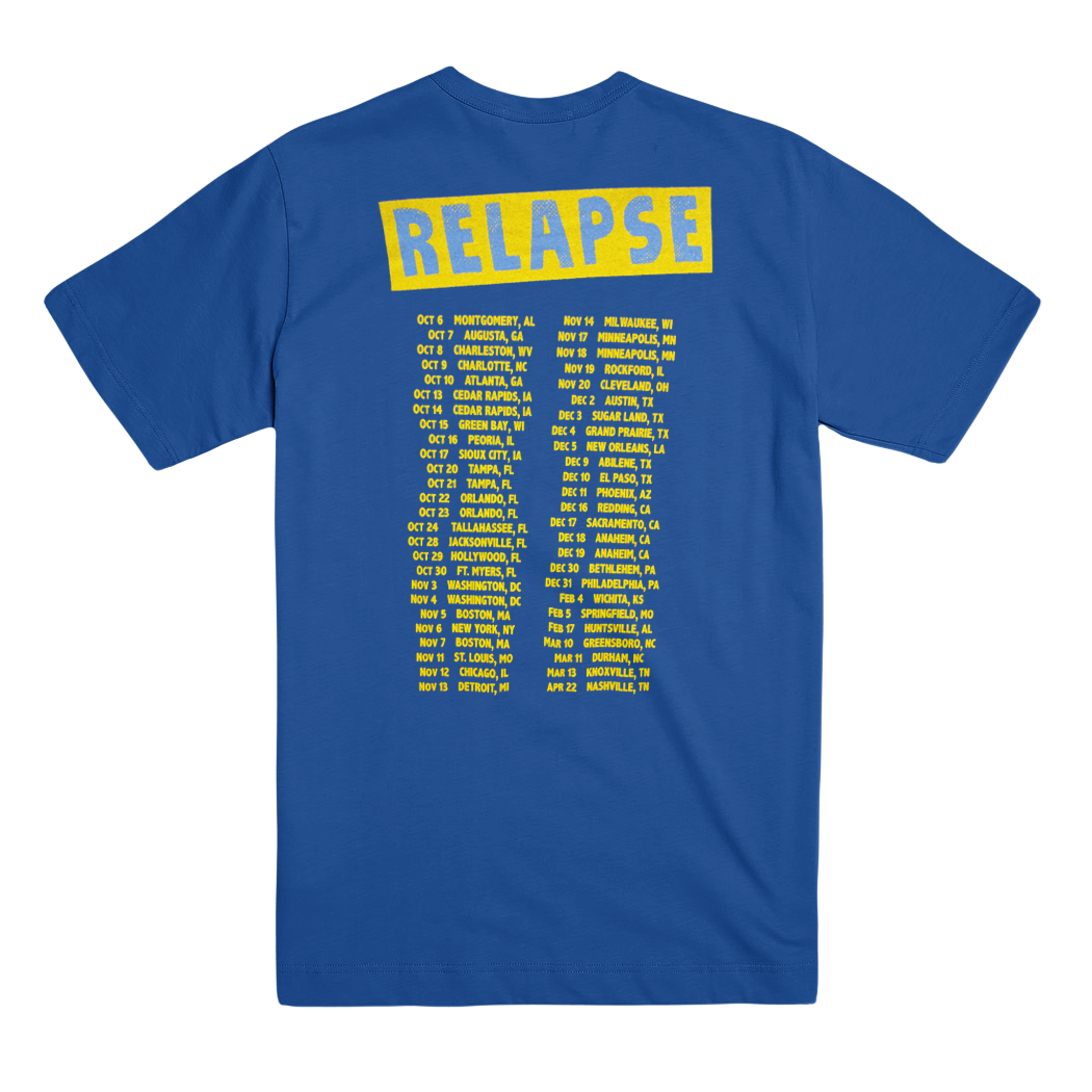 Berty Boy Relapse Tour T-Shirt (Winter/Spring 2022) - Blue